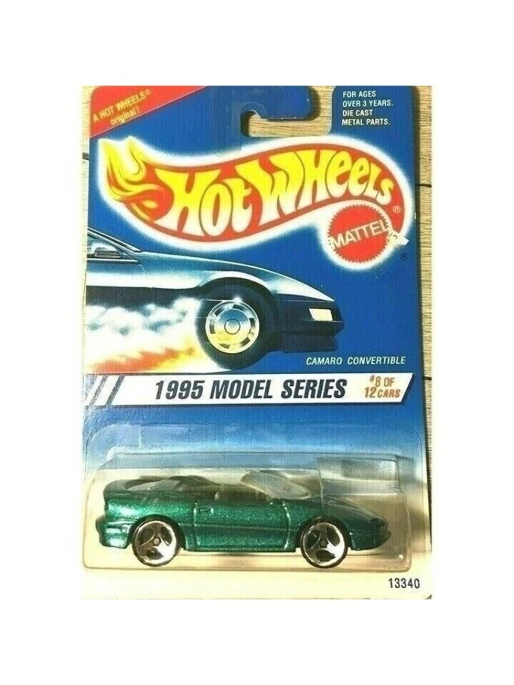 Vintage Die Cast Hot Wheels 1995 Model Series Camaro Convertible #13340 8/12